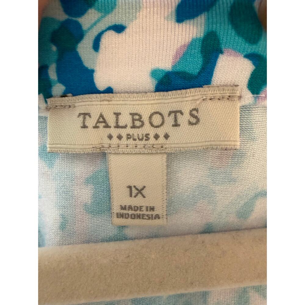 Talbots womens t-shirt‎ dress Midi soft feminine pastel short sleeve plus size - Picture 4 of 11